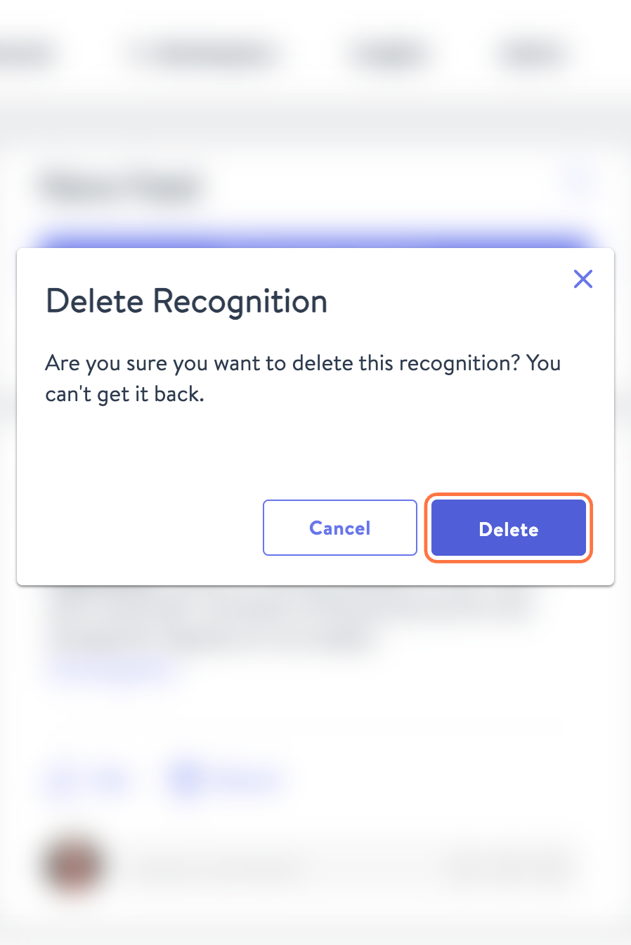 Click on Delete